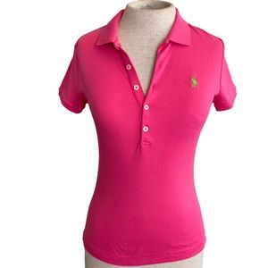 Ralph Lauren Polo Shirt Slim Fit Pink Small